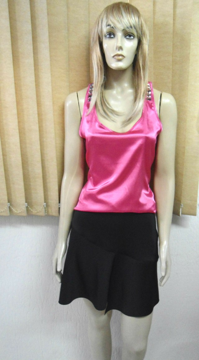 Blusa pink cetim Feminina saia Dlz Night Deluxe