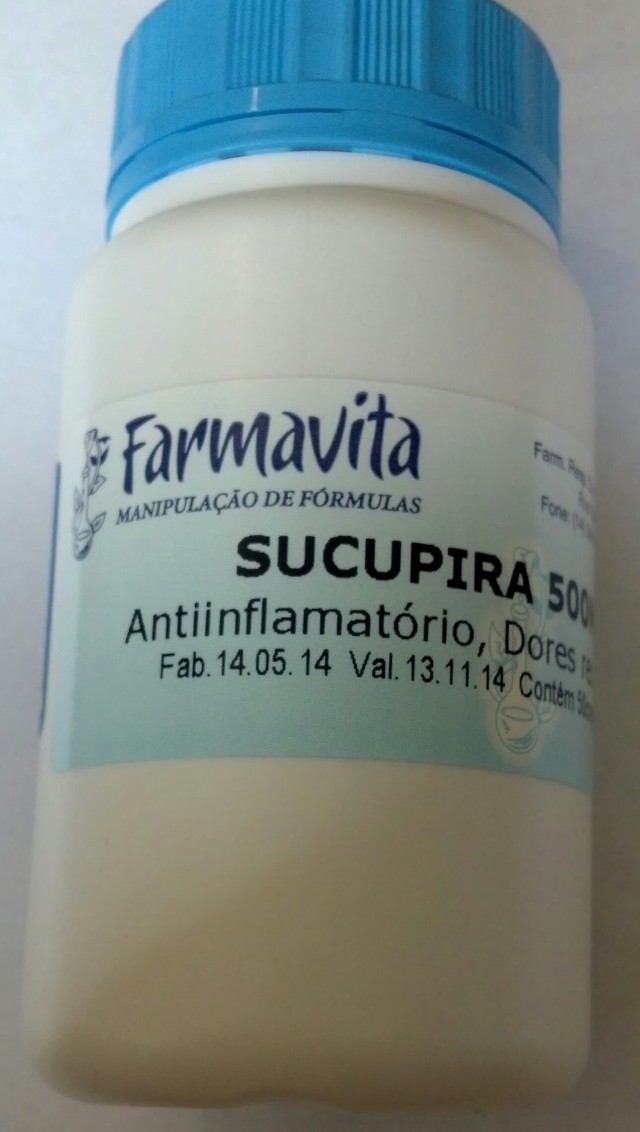 Sucupira Cápsulas. Produto Manipulado por Farmavita.