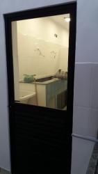 Porta Laboratório Cozinha Vidro Alumínio