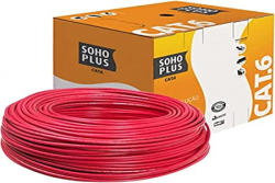 Eletrônicos e informática - Cabo de Internet LAN CAT 6 Furukawa Sohoplus vermelho   - Cabo de Internet LAN CAT 6 Furukawa Sohoplus vermelho  