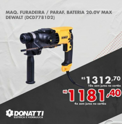 Para sua casa - Furadeira Parafusadeira 20.0 V Max DEWALT  - Furadeira Parafusadeira 20.0 V Max DEWALT 