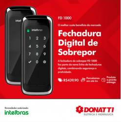 Para sua casa - Fechadura Digital de Sobrepor Intelbras - Fechadura Digital de Sobrepor Intelbras