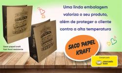 Saco papel kraft delivery para alimentos em Piracicaba Campinas São Paulo