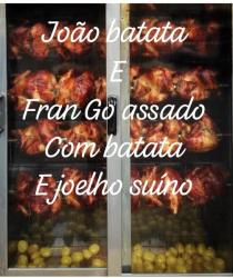 Frango Assado com Batata e Joelho Suino