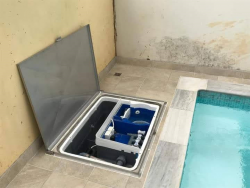 Tampa para casa de bomba de piscina em inox 