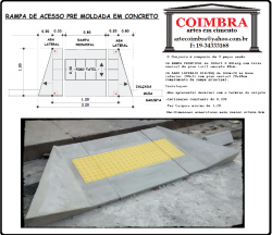 Rampa de Cimento para Acessibilidade Piso Tatil  