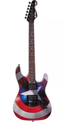 guitarra-phx-strato-marvel-capitao-america-gmc-1-limeira-sao-paulo-rio-claro